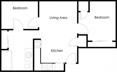 Dominium_Grand South Senior_2 Bedroom Floor Plan